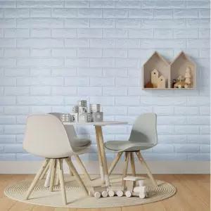 아이방 인테리어 폼블럭 10mm 1m 2.5m 스카이블루 난방벽지 셀프도배지 붙이는단열재