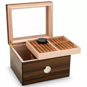 시가 보케이스 우드 캐비닛 휴대용 D형 습도조절