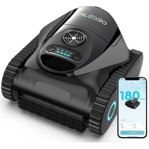 TALOSBO C1 수영장 로봇 청소기 - 2026년판 - 180분, 초강력 흡입, 벽 및 유선 청소, 최대 150평방미터 수중 청소