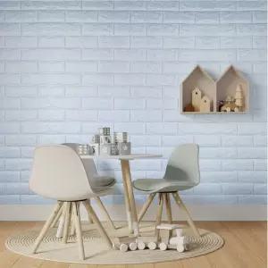 아이방 놀이방 단열벽지 폼블럭 10mm 1m 20m 스카이블루 보온 셀프 시공 벽돌 스티커