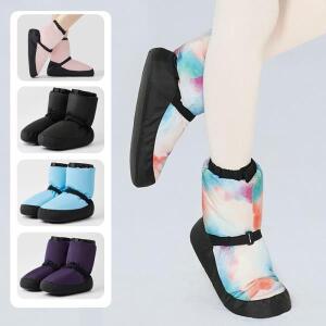 스포츠 발레 신발 댄스 부츠 따뜻한 겨울 워밍업 훈련