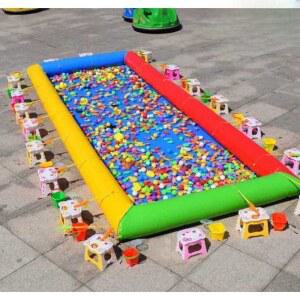 대형 낚시 놀이터 간이 체험 연못 물고기 풍선 야외 3X5M 에어바운스