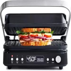 그린팬 6-in-1 다기능 탈착식 플레이트 실내 그릴 및 전기 다이아몬드 인퓨즈드 PFAS 프리 세라믹 논스틱