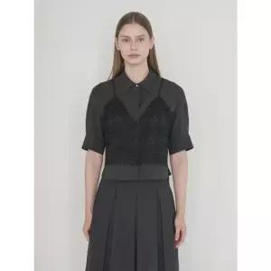 [갤러리아] 올리비아로렌 레이스 뷔스티에 블라우스 VOCNS5M4431