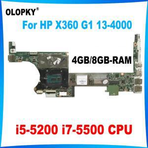 HP X360 G1 13-4000 노트북 마더보드 i5-5200 i7-5500 CPU 4GB/8GB RAM용 DA0Y0DMBAF0 메인보드 801507 -50