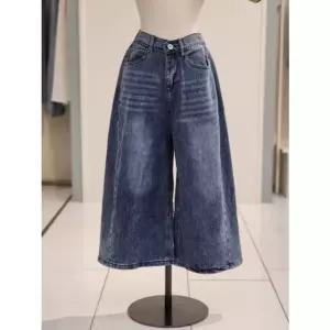 [갤러리아] 이프네 사선 절개 8부 와이드 데님팬츠  (IQ3WPT14)