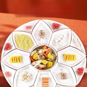 월남쌈 구절판 접시 플레이트 안주 그릇 일식 업소용 나눔접시