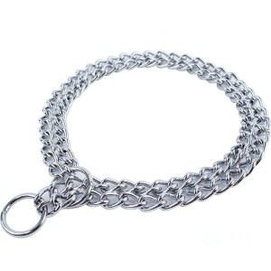 소형 중형견을 더블 초크 체인 칼라 메탈 위한 로우 워킹 도그 목줄 기어 아이언 트레이닝