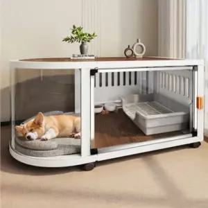 고급 반려견 펜트하우스 럭셔리 강아지 별장 모던 투명 중형견 소형견 원목 반려동물 편안함