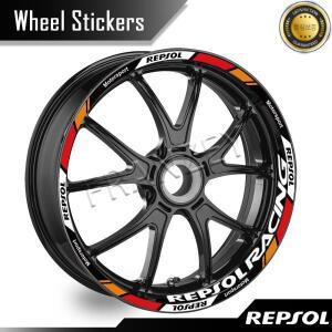 혼다 CBR250R VFR 400 Repsol 오토바이 휠 스티커 반사 스트라이프 테이프 림 데칼 허브 액세서리