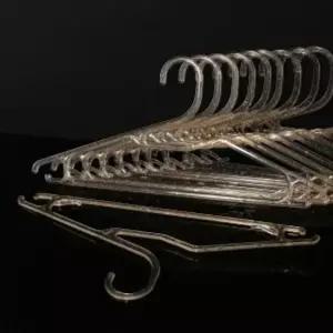 [생활] 반짝이펄 투명 슬림 옷걸이 10p세트 끈나시 바지걸이