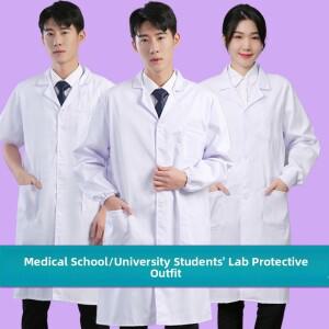 개학 시즌 실험실 가운 의사와  방진 보호 작업복 긴  면 폴리에스터 혼합 소재...