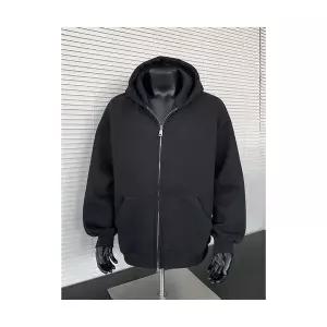 엘럽 남친 봄 카디건 커플룩 집업 루즈핏 후드 양 맨투맨 원템1