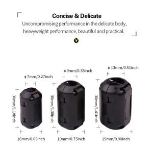 1개/4개 링 코어 페라이트 비드 클램프 초크 코일 EMI RFI 노이즈 필터 클립 스냅 7/9/13M 호환m 케이블 커