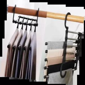 슬라이딩바지걸이 실용적 공간 절약형 수납 정리 국내산 옷걸이 장점 만점 가정용 옷방 정리함