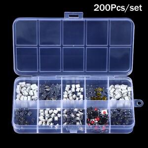 사용하기  200개 10종류 내구성 있는 자동차 리모컨 태블릿 액티브 푸시 버튼 스위치 키 터치 마이크로스위