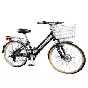 세련된 여성 접이식 편리한 자전거 장착 알루미늄 통학용 바구니 출퇴근