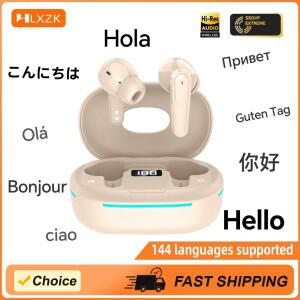 144개 언어 번역 이어버드 전원 디스플레이 ANC&ENC 소음 감소 헤드폰 히브리어 영어 실시간 이어폰