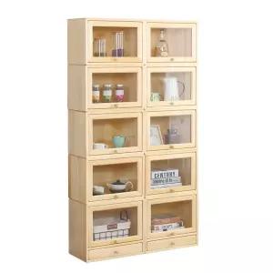 슬라이딩 유리문 자작나무 인테리어 수납장 공간박스 원목