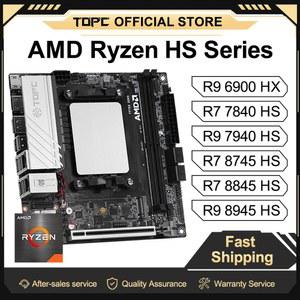 TOPC 라이젠 9 7940HS/7840HS/6900HX 미니 ITX 마더보드 키트 Zen4 8코어/16스레드 5 2GHz 64GB DDR5 PCIe4 0 USB4 OEM 게이밍 미니 DIY 조립