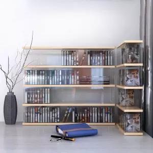 원목 테이프 수납함 공간박스 정리함 보관대 수납 진열장 빈티지 데스크 대