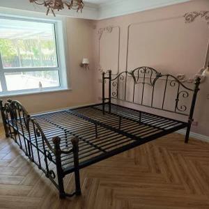 로맨틱 철제 공주침대 싱글침대 화이트 엔틱 조립식 침실가구 침대프레임