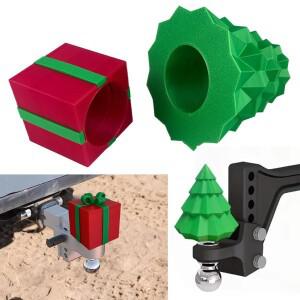 50mm 토우 바 커버 크리스마스 테마 모자 모양 장식 캡 범용 히치 프로프 자동차 보호용