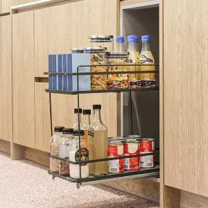 [NS홈쇼핑]에쿤 Q 2단 주방선반 인출식 양념망장 슬라이딩망장 LT 레일[35780001]