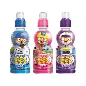 [셀러허브]팔도 뽀로로 음료 235ml 3종 혼합 / 밀크 8개 + 복숭아 8개 + 블루베리 8개 / 총 (S21017300)