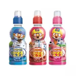 [셀러허브]팔도 뽀로로 음료 235ml 3종 혼합 / 밀크 8개 + 딸기 8개 + 복숭아 8개 / 총 24 (S21017001)