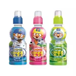 [셀러허브]팔도 뽀로로 음료 235ml 3종 혼합 / 밀크 8개 + 복숭아 8개 + 샤인머스캣 8개 / (S21017248)