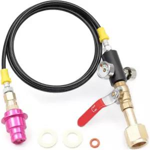 탄산음료 호스 키트 소다 메이커 퀵 커넥트 어댑터 유량 조절 볼 밸브 60인치 스테인리스 스틸 가이아 테라