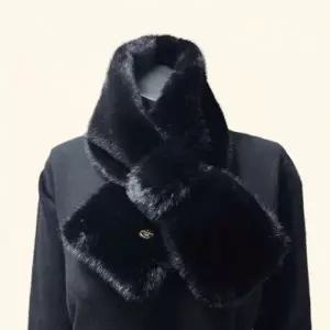 고급 페이크 밍크 퍼 링 목도리 겨울 방한 여성 머플러 털 스카프
