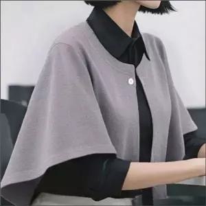겨울 여성 단추 망토 숄 따뜻한 수면 케이프 어깨 가디건 방한용품