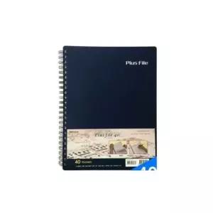 [문구] 화일 40매 진청 1개 PP재질 트윈스프링