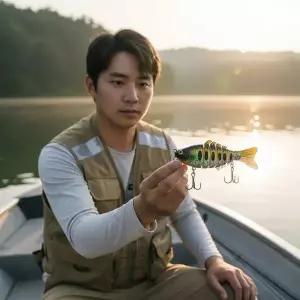 배스 낚시 7단 관절 하드베이트 싱킹 미노우 가짜미끼 10cm 15.6g