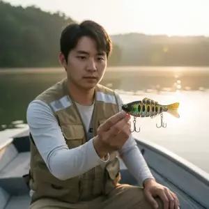 배스 낚시 7단 관절 하드베이트 싱킹 미노우 가짜미끼 10cm 15.6g