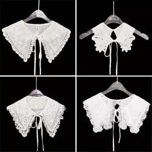 탈부착 레이스 넥카라 가짜 칼라 셔츠 레이어드 목카라 스카프