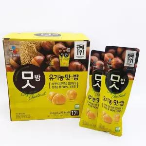 씨제이 유기농 맛밤 714g42gx17개입/유치원간식대용량/어린이집간식대용량/학교간식/유치원유기농간식