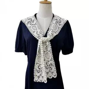 여성 레이스 숄 가디건 여름 긴팔 망토 볼레로 케이프 펀칭 머플러