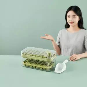 와르르 원터치 64구 각얼음틀 대용량 아이스메이커 그린 얼음통