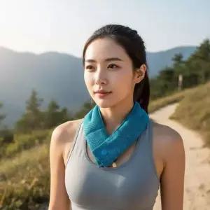 여름 쿨링 등산 캠핑 야외활동용 아이스 목걸이 냉감 스카프