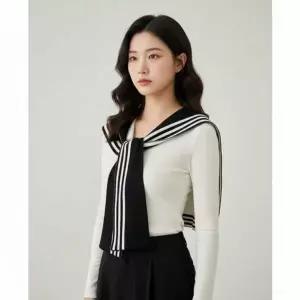 [골드스마일]줄무늬 여성 니트 케이프 가디건 판초 숄 머플러 간절기 스카프