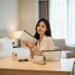 [골드스마일]여행용 메쉬 파우치 통기성 수납 가방 보조 여행 정리함