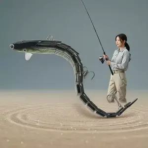 13단 관절 빅베이트 23cm 46g S자 리얼 액션 조인트 미노우 루어