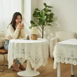 [골드스마일]감성 레이스 식탁보 테이블보 웨딩 촬영 배경천 120x120cm 카페