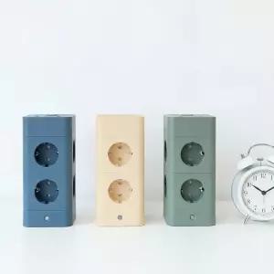 8구 고용량 4000W 플러그 스위치형 큐브 타워 멀티탭 USB-C타입 3color