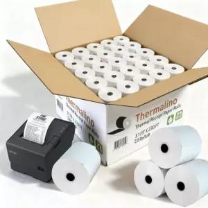 (20롤) 3-1/8 x 230ft 감열 영수증 용지 - BPA Free POS 시스템 프린터 금전 등록기 80mm 신용카드 단말기