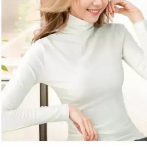 [RIZPICK]기모 스판 목폴라티 여성 목티 긴팔 이너 티셔츠