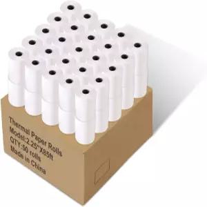 Immuson 2 1/4 x 85 감열지 영수증 롤 POS/금전등록기 용지 모든 신용카드 단말기에 적합 (50롤)